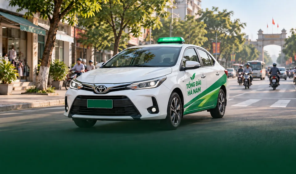 Taxi Duy Hà Ninh Bình chạy trong khu đô thị